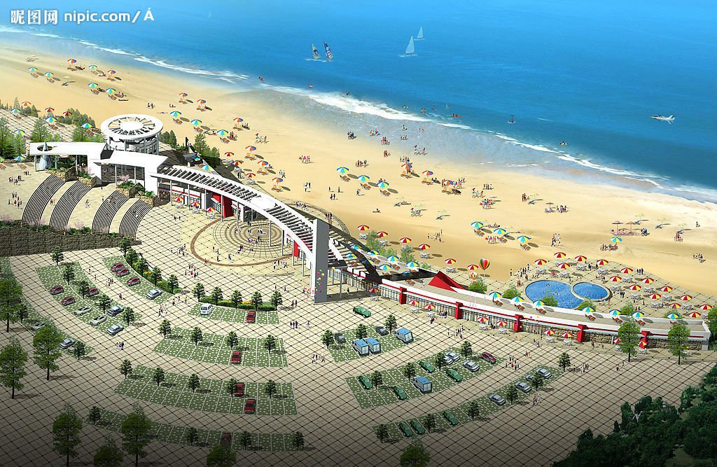 天津海滨浴场位于渤海西岸,塘沽区高沙岭海滩,距市区50公里,毗邻海防