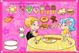 快乐夫妻享受美食