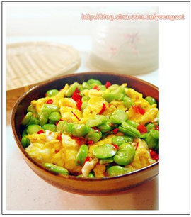 蚕豆炒鸡蛋
