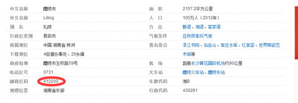 湖南省醴陵市的邮政编码多少?_360问答